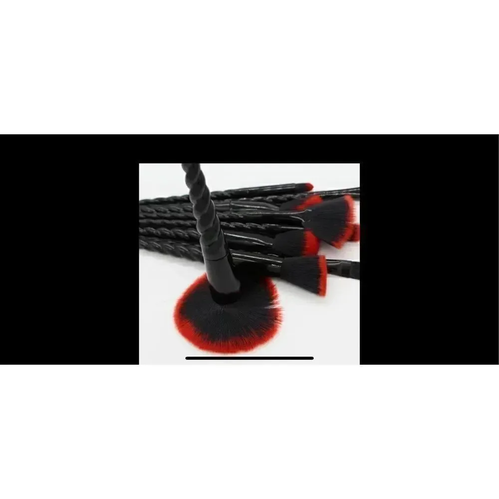 Goth Beautiful Ten piece, goth make up brush set AND Eye ￼￼stencil kit .!!!!!